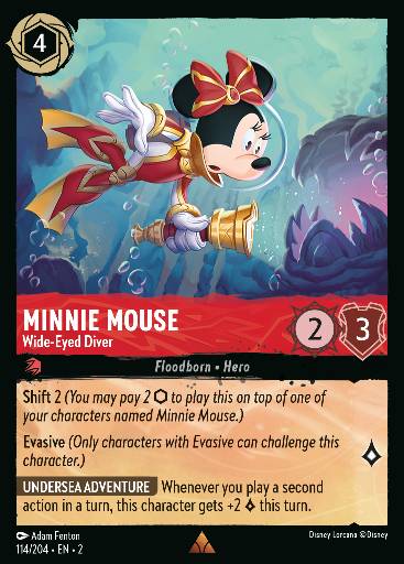 Minnie Maus - Staunende Taucherin