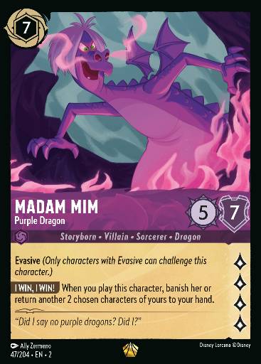 Madame Mim - Lila Drache