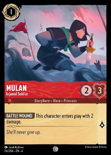 Mulan - Verwundete Soldatin