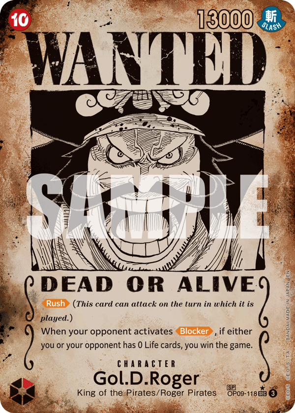 Gol.D.Roger - OP09-118 (SP) (Wanted Poster)