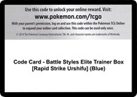 Code Card - Battle Styles Elite Trainer Box [Rapid Strike Urshifu] (Blue)
