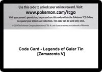 Code Card - Legends of Galar Tin [Zamazenta V]