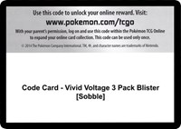 Code Card - Vivid Voltage 3 Pack Blister [Sobble]
