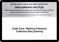 Code Card - Mythical Pokemon Collection Box [Darkrai]