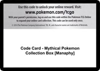 Code Card - Mythical Pokemon Collection Box [Manaphy]