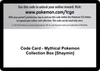 Code Card - Mythical Pokemon Collection Box [Shaymin]