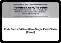 Code Card - Brilliant Stars Single Pack Blister [Eevee]