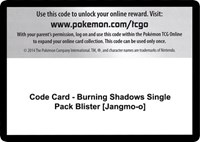 Code Card - Burning Shadows Single Pack Blister [Jangmo-o]