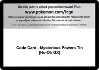 Code Card - Mysterious Powers Tin [Ho-Oh GX]