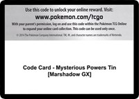 Code Card - Mysterious Powers Tin [Marshadow GX]