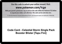 Code Card - Celestial Storm Single Pack Booster Blister [Tapu Fini]
