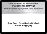 Code Card - Forbidden Light 3 Pack Blister [Regigigas]