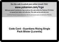 Code Card - Guardians Rising Single Pack Blister [Lurantis]