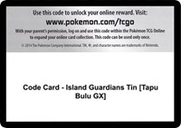 Code Card - Island Guardians Tin [Tapu Bulu GX]