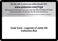 Code Card - Legends of Johto GX Collection Box