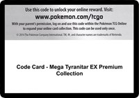 Code Card - Mega Tyranitar EX Premium Collection
