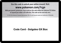 Code Card - Solgaleo GX Box