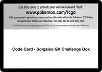 Code Card - Solgaleo GX Challenge Box