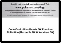 Code Card - Ultra Beasts GX Premium Collection [Buzzwole GX & Xurkitree GX]