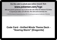 Code Card - Unified Minds Theme Deck - "Soaring Storm" [Dragonite]