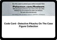 Code Card - Detective Pikachu On The Case Figure Collection