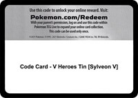 Code Card - V Heroes Tin [Sylveon V]