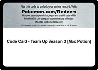 Code Card - Team Up Season 3 [Max Potion]