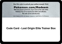 Code Card - Lost Origin Elite Trainer Box