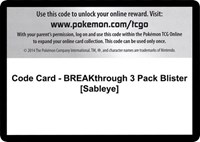 Code Card - BREAKthrough 3 Pack Blister [Sableye]