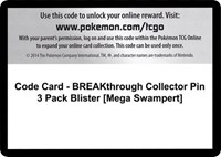 Code Card - BREAKthrough Collector Pin 3 Pack Blister [Mega Swampert]