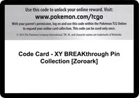Code Card - XY BREAKthrough Pin Collection [Zoroark]
