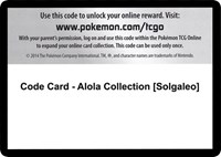Code Card - Alola Collection [Solgaleo]