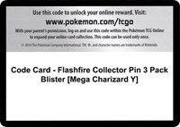 Code Card - Flashfire Collector Pin 3 Pack Blister [Mega Charizard Y]