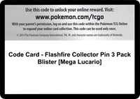 Code Card - Flashfire Collector Pin 3 Pack Blister [Mega Lucario]