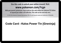 Code Card - Kalos Power Tin [Greninja]