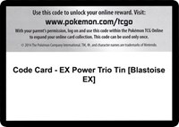 Code Card - EX Power Trio Tin [Blastoise EX]