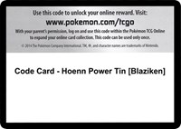 Code Card - Hoenn Power Tin [Blaziken]
