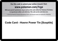 Code Card - Hoenn Power Tin [Sceptile]