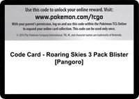 Code Card - Roaring Skies 3 Pack Blister [Pangoro]