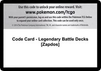 Code Card - Legendary Battle Decks [Zapdos]