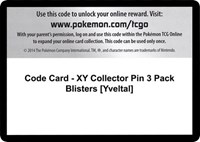 Code Card - XY Collector Pin 3 Pack Blisters [Yveltal]