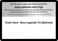 Code Card - New Legends Tin [Zekrom]