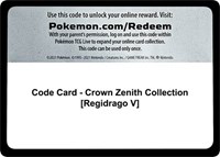 Code Card - Crown Zenith Collection [Regidrago V]