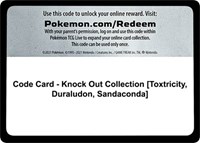 Code Card - Knock Out Collection [Toxtricity, Duraludon, Sandaconda]