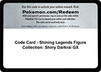 Code Card - Shining Legends Figure Collection: Shiny Darkrai GX