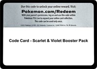 Code Card - Scarlet & Violet Booster Pack