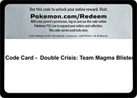 Code Card - Double Crisis: Team Magma Blister