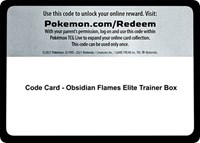 Code Card - Obsidian Flames Elite Trainer Box