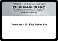 Code Card - 151 Elite Trainer Box