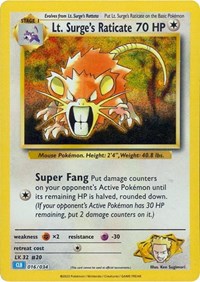 Lt. Surge's Raticate
